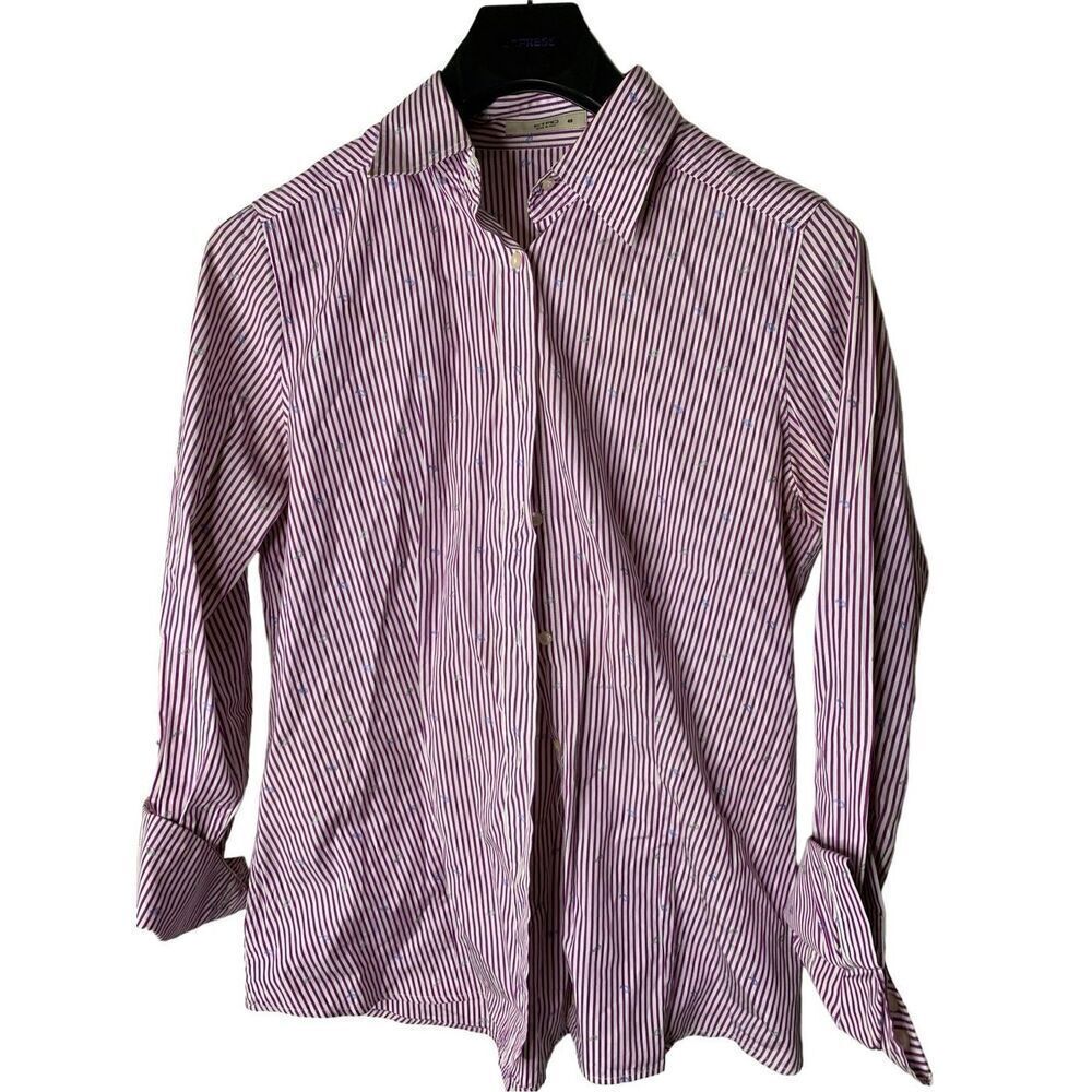 Etro 100% cotton Made In Italy button down shirt striped pattern women's size 48